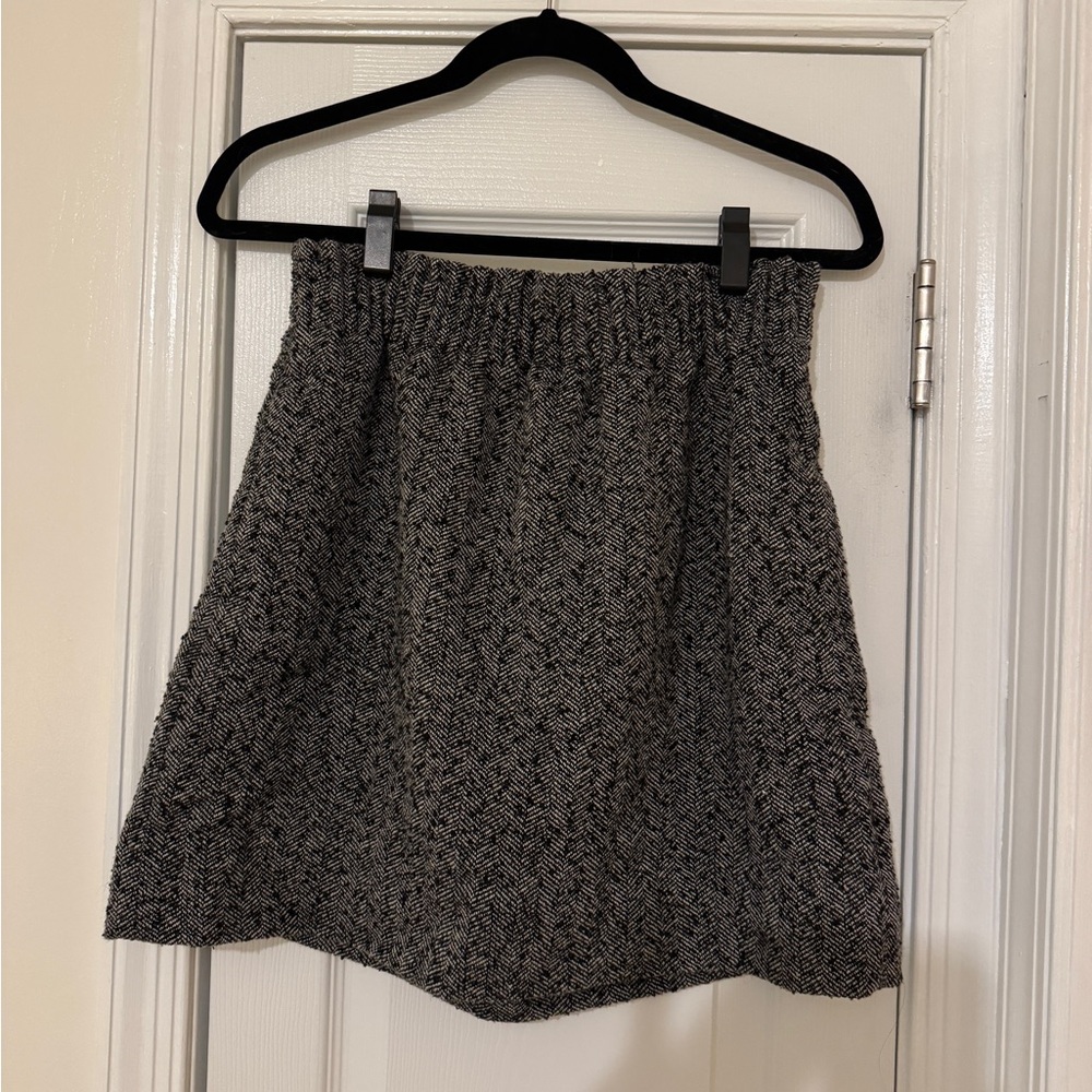 Jcrew Houndstooth Paper bag Waist Mini-skirt